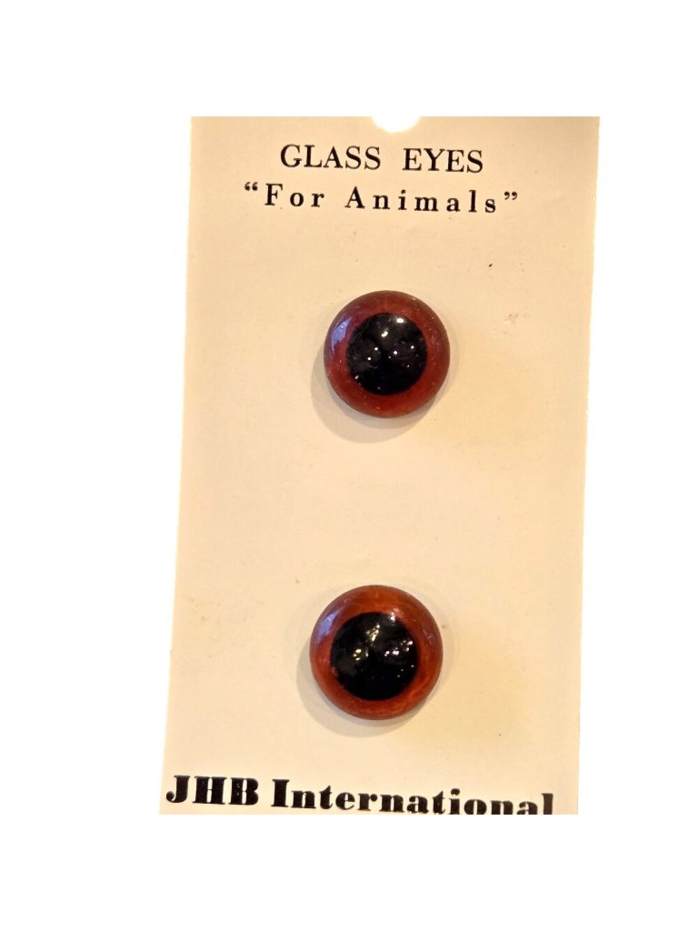Vintage JHB International Glass Eyes 5/8" Taxidermy Doll Craft Buttons Lot NEW